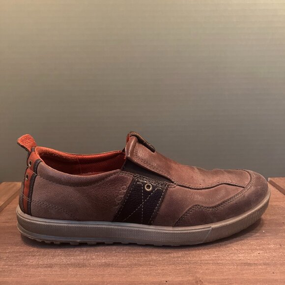 Ecco Mens Brown Slip On Loafer Moccasins Size 44 EU - Picture 1 of 8